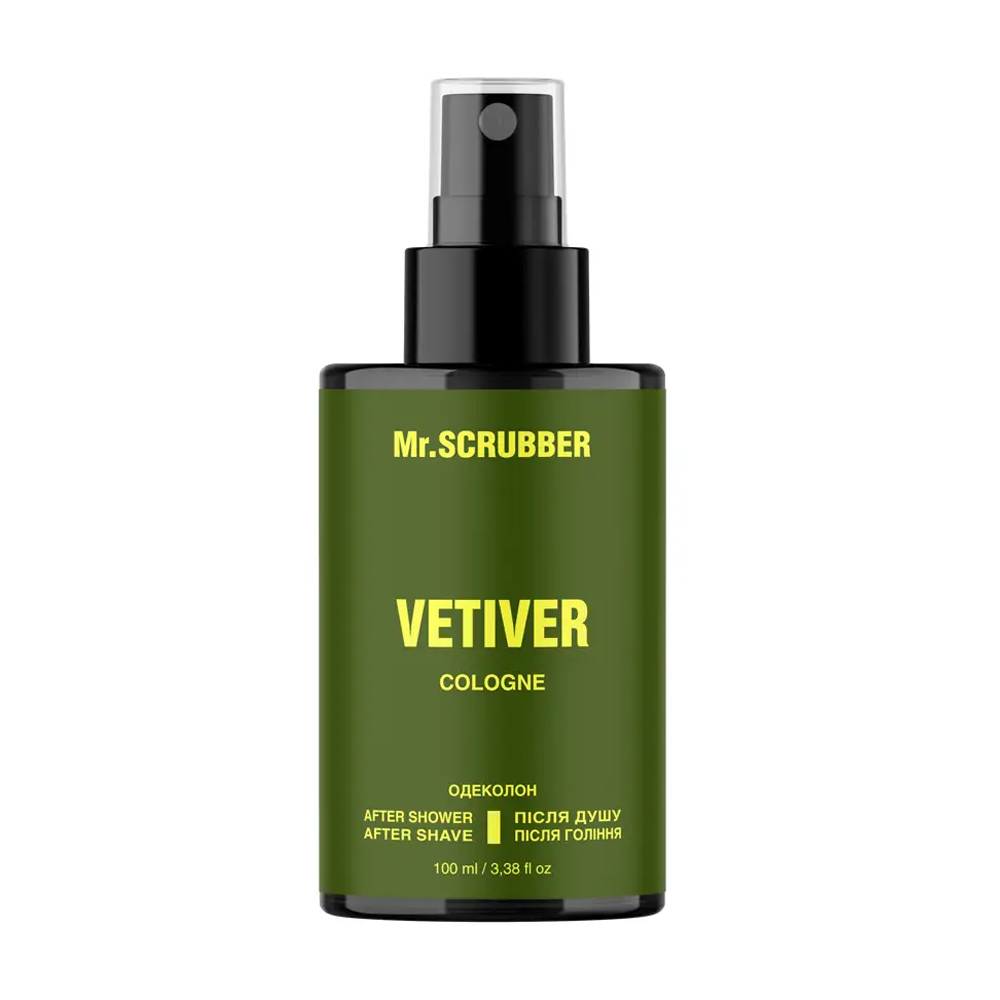 Одеколон після душу та гоління Mr.Scrubber Vetiver Cologne After Shower After Shave, 100 мл