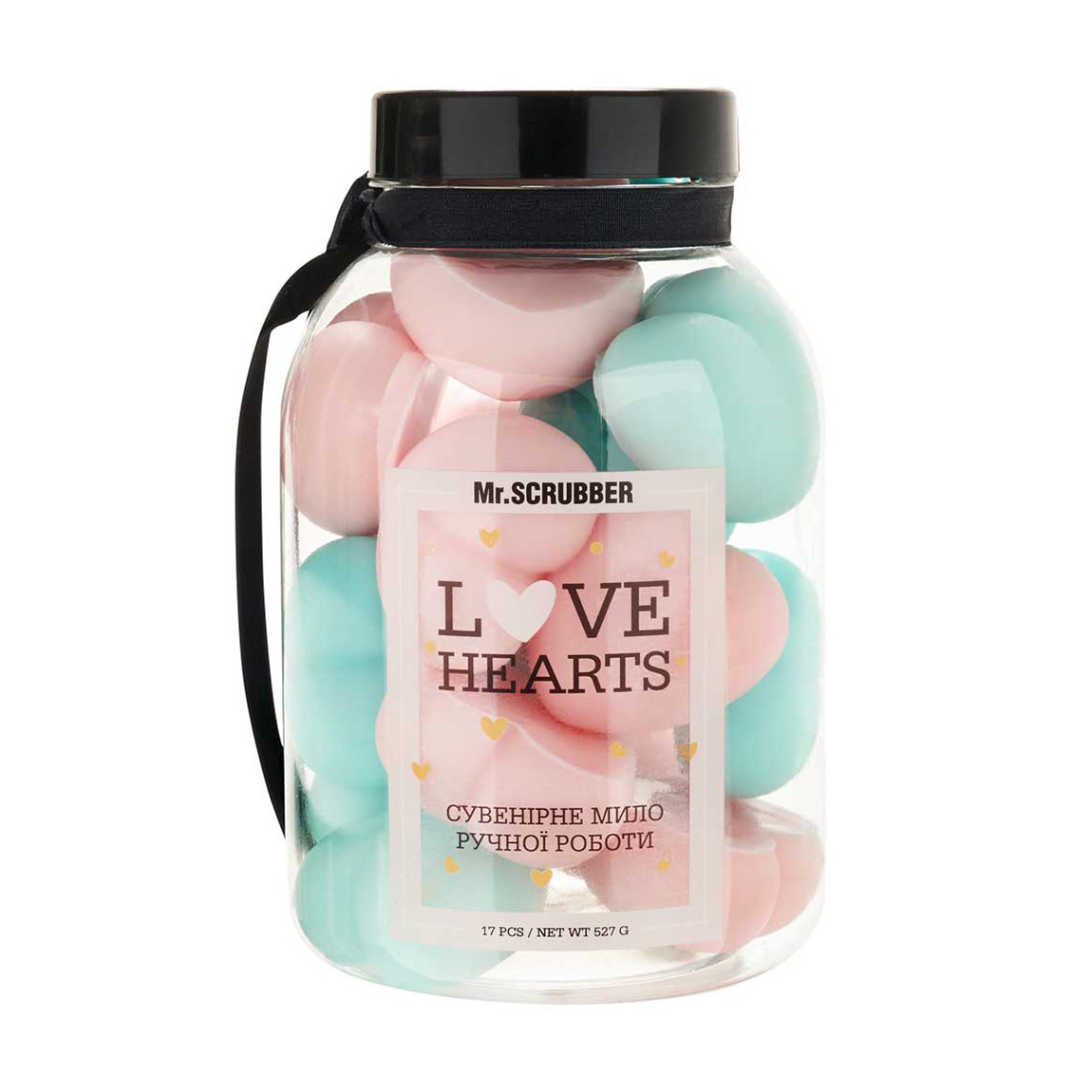 Парфумоване мило ручної роботи Mr.Scrubber Love Hearts, 527 г